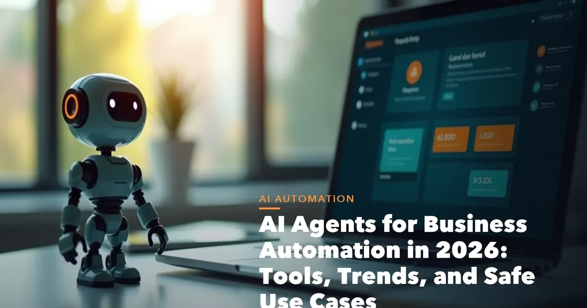 AI agents business automation visual showing supervised agents tools workflows and human review controls