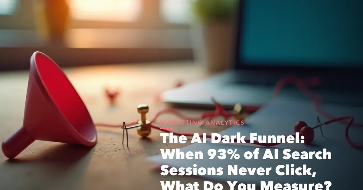 Attribution model paths connecting marketing touchpoints for The Dark Funnel When 93% Search Sessions