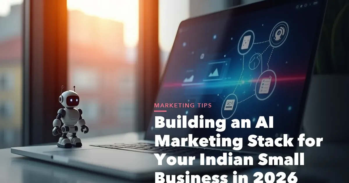 Business guide visual with process steps and compliance records for Building Marketing Stack for Your Indian