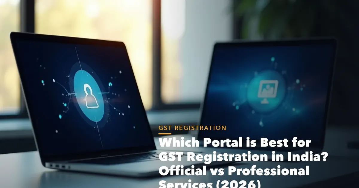 GST registration process visual from PAN and Aadhaar to GSTIN approval for Which Portal Best for GST Registration India