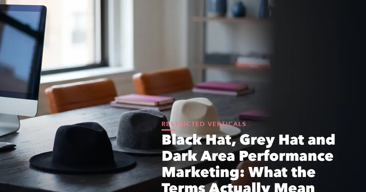 Business guide visual with process steps and compliance records for Black Hat, Grey Hat and Dark Area