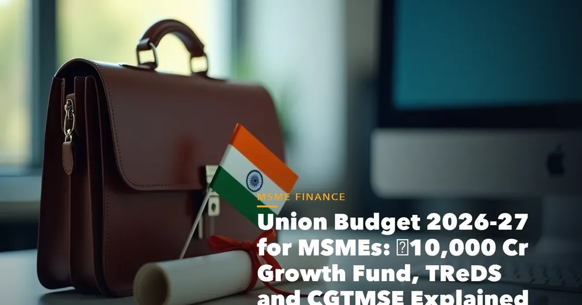 MSME registration benefits checklist with Udyam certificate for Union Budget 2026-27 for MSMEs ₹10,000