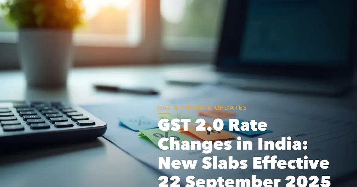 Business guide visual with process steps and compliance records for GST 2.0 Rate Changes India New Slabs