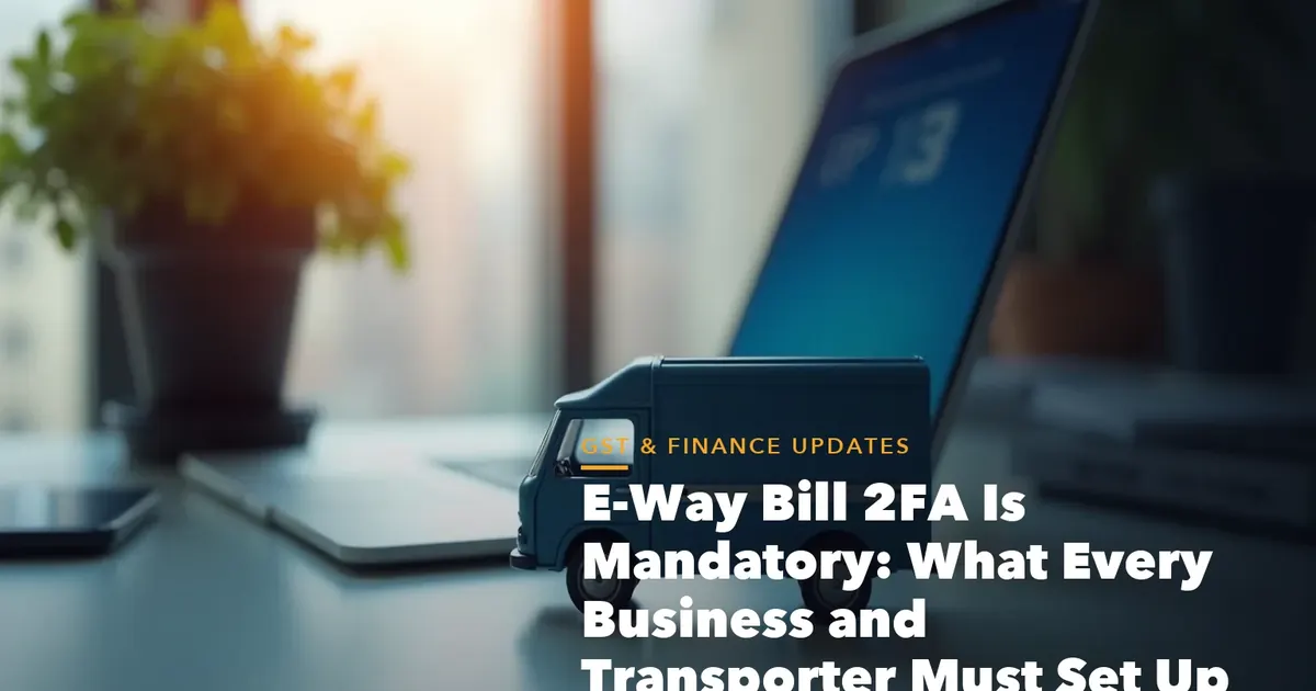 E-way bill logistics timeline from invoice to goods movement for E-Way Bill 2FA Mandatory What Every Business