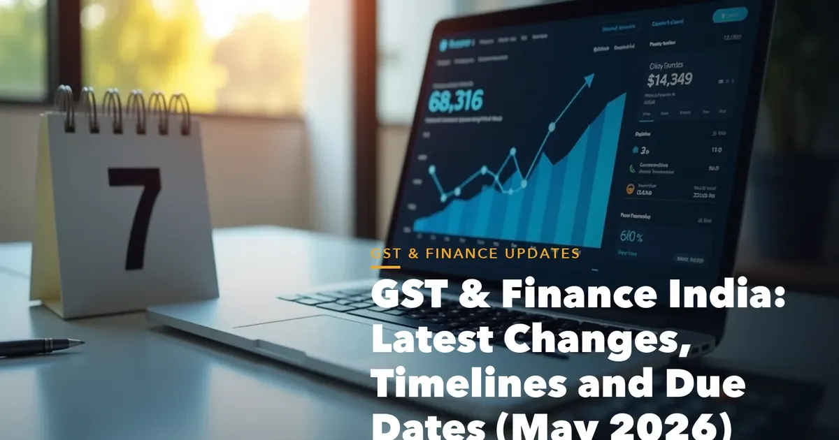 Business guide visual with process steps and compliance records for GST Finance India Latest Changes, Timelines