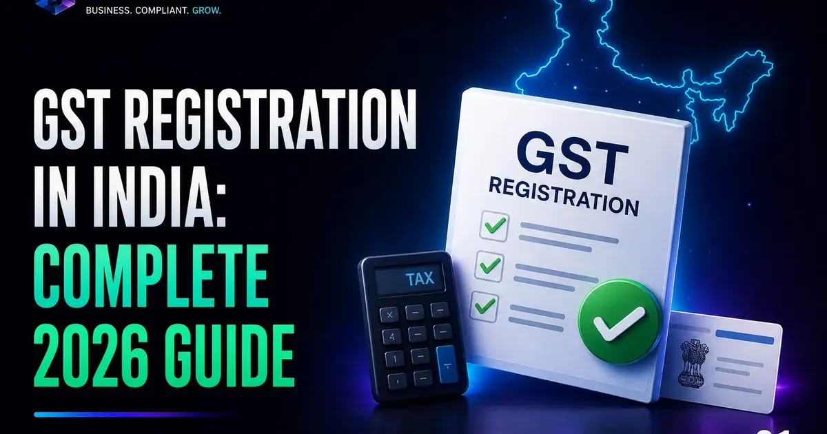 GST registration in India complete 2026 guide visual with GST certificate checklist and tax records
