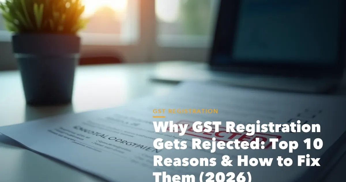 GST registration process visual from PAN and Aadhaar to GSTIN approval for Why GST Registration Gets Rejected Top