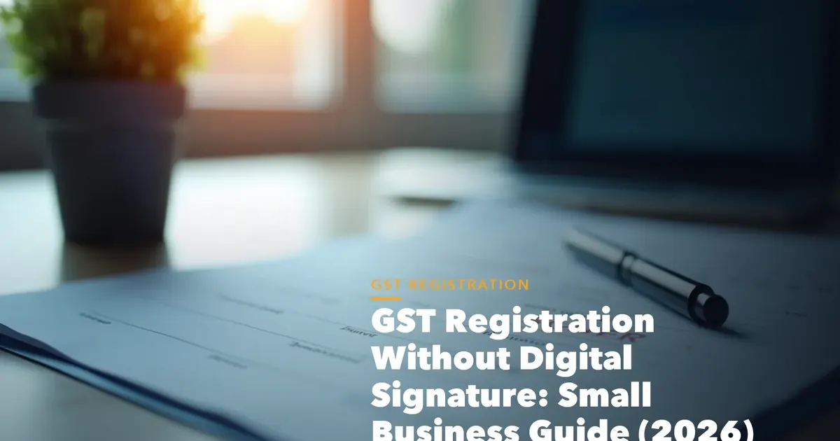 GST registration process visual from PAN and Aadhaar to GSTIN approval for GST Registration Without Digital Signature