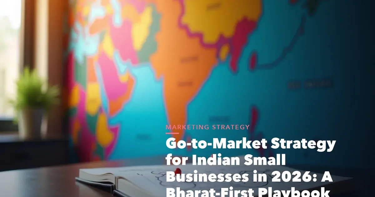 Business guide visual with process steps and compliance records for Go-to-Market Strategy for Indian Small