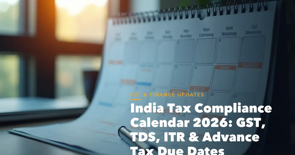 Income tax filing dashboard with ITR documents and verification steps for India Tax Compliance Calendar 2026 GST, TDS,