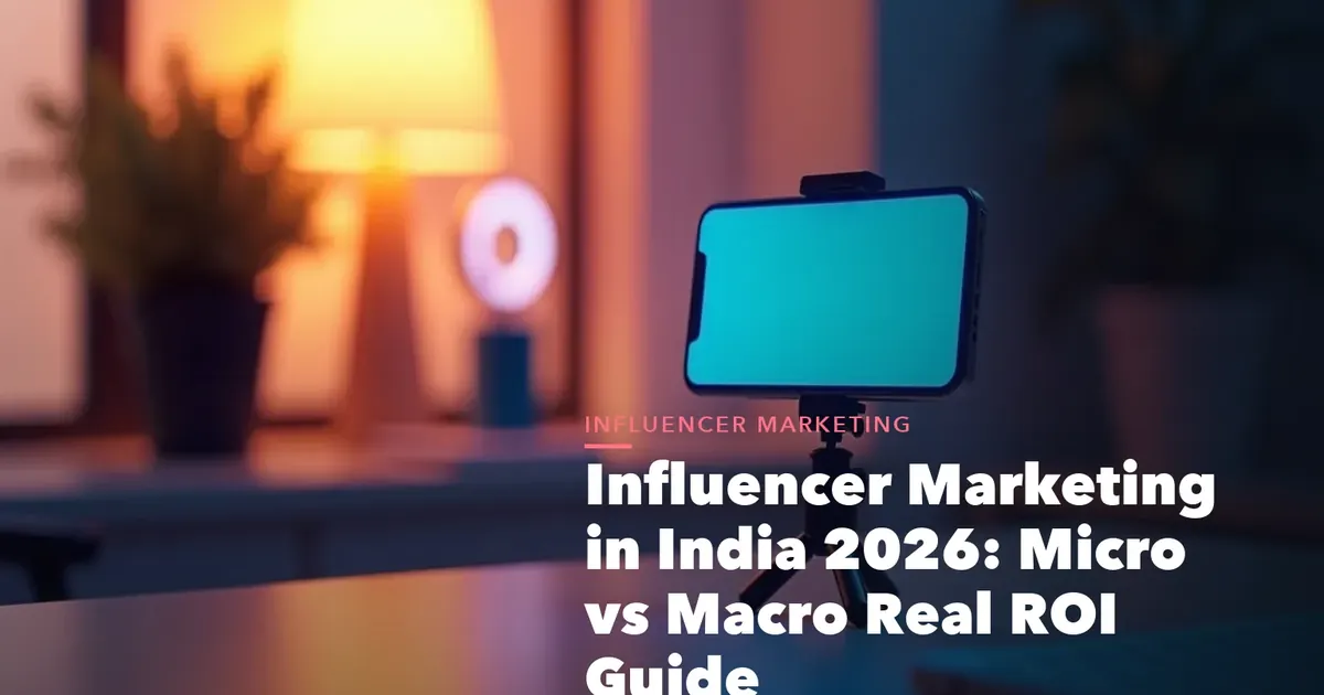 Business guide visual with process steps and compliance records for Influencer Marketing India 2026 Micro Macro