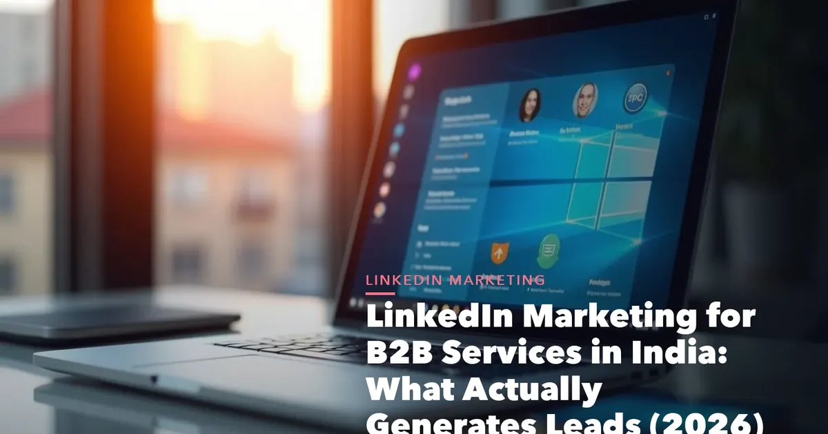 Business guide visual with process steps and compliance records for LinkedIn Marketing for B2B Services India