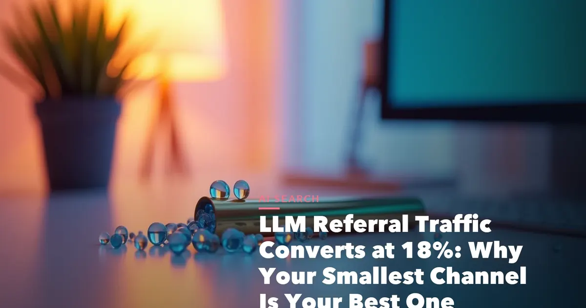 Business guide visual with process steps and compliance records for LLM Referral Traffic Converts 18% Why Your