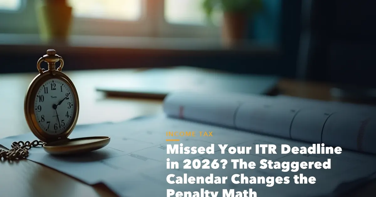 Income tax filing dashboard with ITR documents and verification steps for Missed Your ITR Deadline 2026 The Staggered