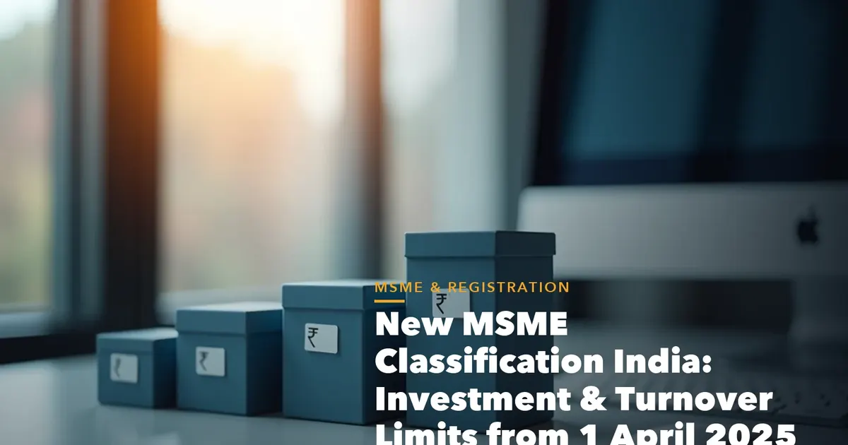 GST registration threshold chart for goods and services for New MSME Classification India Investment