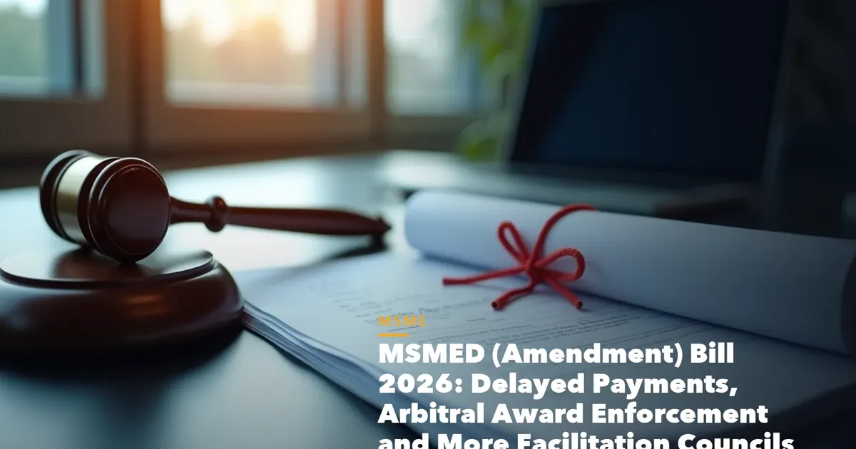 Income tax filing dashboard with ITR documents and verification steps for MSMED Bill 2026 Delayed Payments, Arbitral