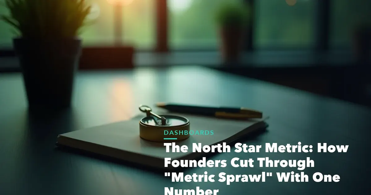 Business guide visual with process steps and compliance records for The North Star Metric How Founders Cut