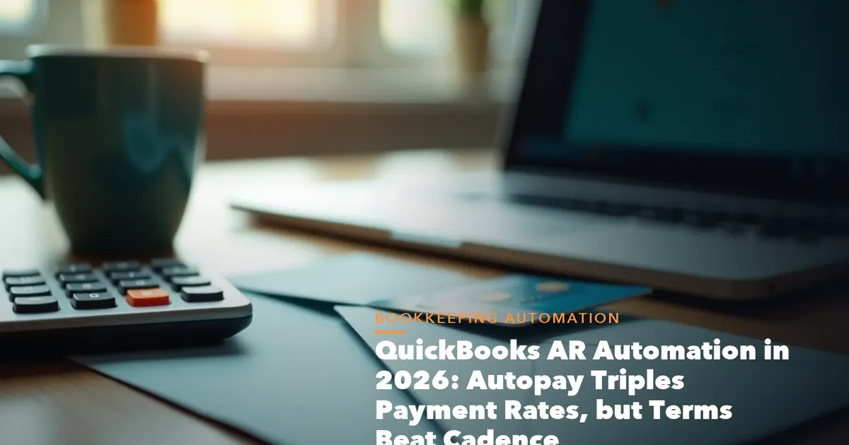 Business guide visual with process steps and compliance records for QuickBooks Automation 2026 Autopay Triples