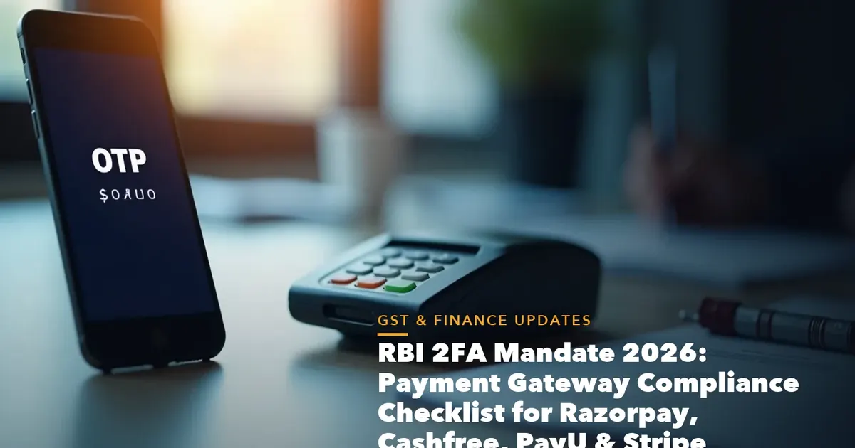 GST registration document checklist illustration for RBI 2FA Mandate 2026 Payment Gateway