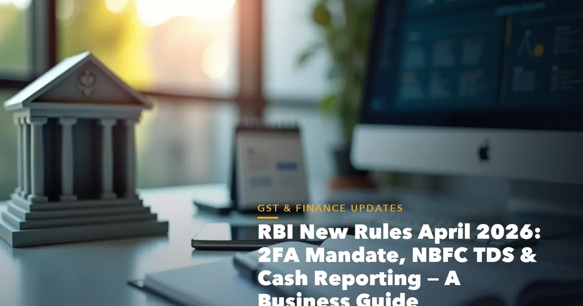 Income tax filing dashboard with ITR documents and verification steps for RBI New Rules April 2026 2FA Mandate, NBFC