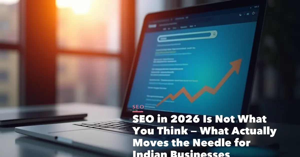 SEO 2026 India visual showing search intent topical authority Core Web Vitals local pack and AI Overviews