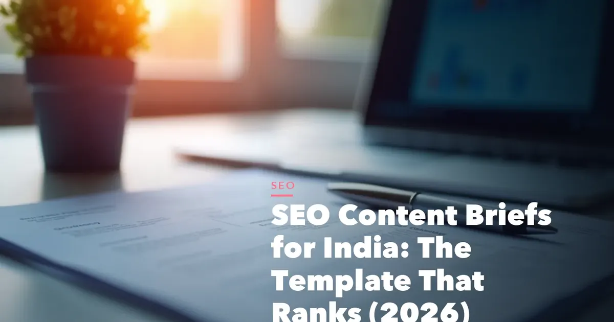 Business guide visual with process steps and compliance records for SEO Content Briefs for India The Template