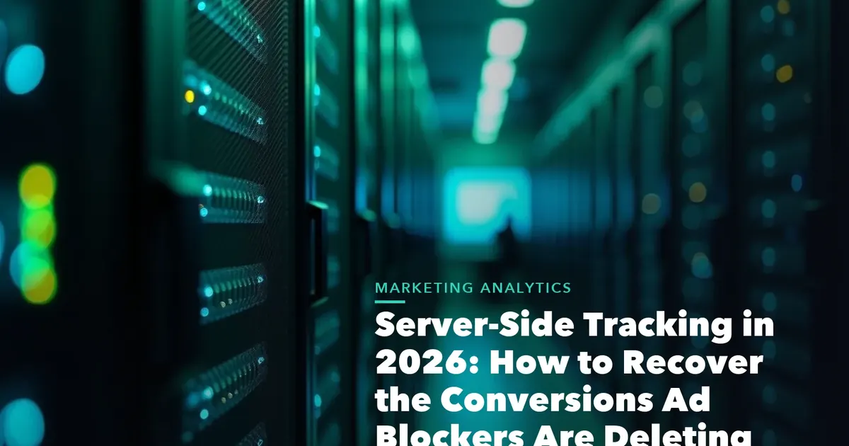 Business guide visual with process steps and compliance records for Server-Side Tracking 2026 How Recover the
