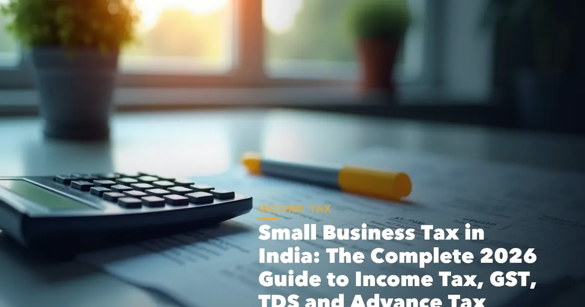 Income tax filing dashboard with ITR documents and verification steps for Small Business Tax India The Complete 2026