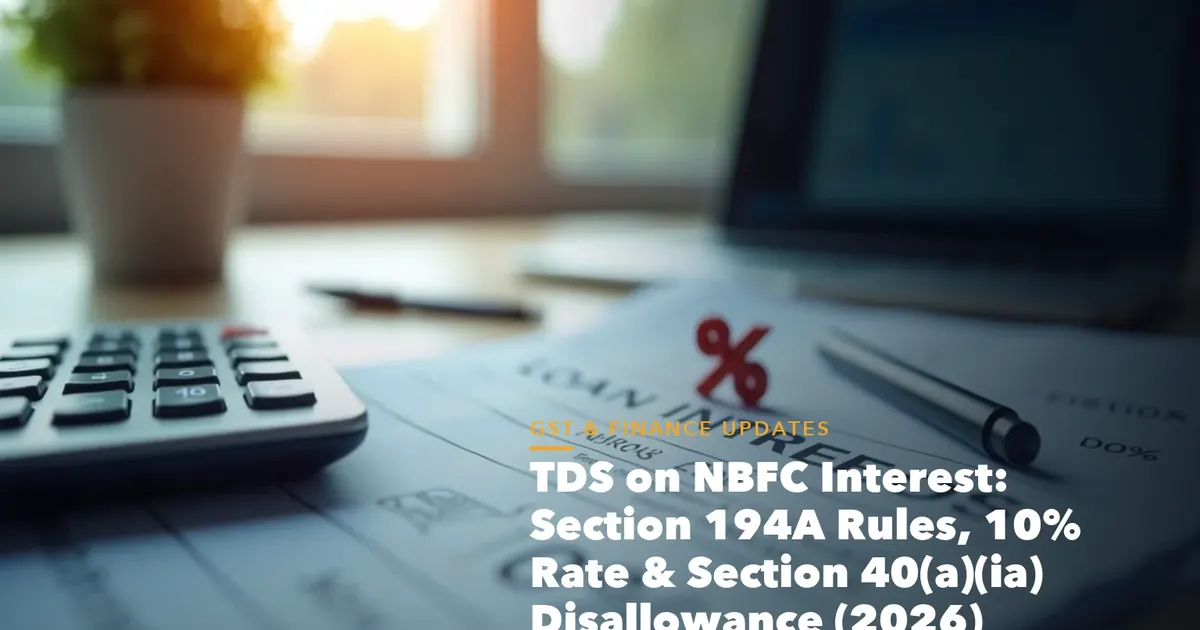 Income tax filing dashboard with ITR documents and verification steps for TDS NBFC Interest Section 194A Rules, 10%