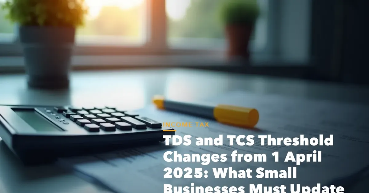 Income tax filing dashboard with ITR documents and verification steps for TDS and TCS Threshold Changes from April