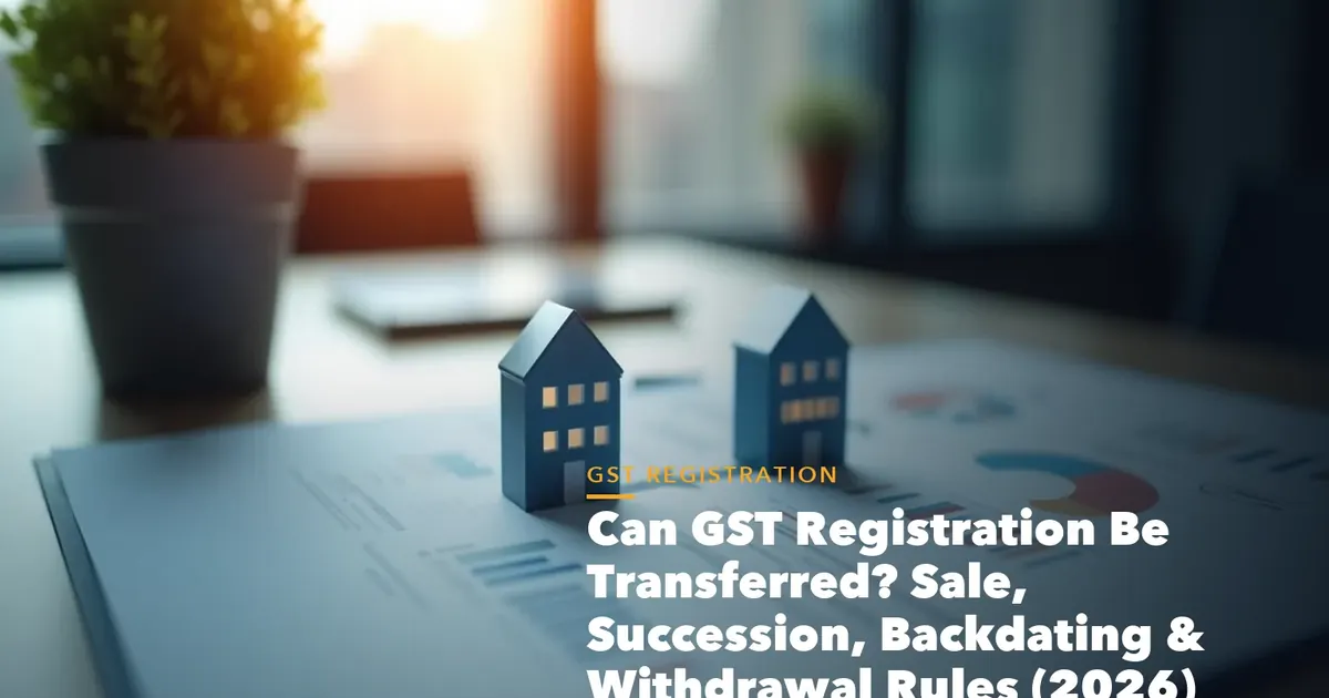 GST registration process visual from PAN and Aadhaar to GSTIN approval for Can GST Registration Transferred Sale,