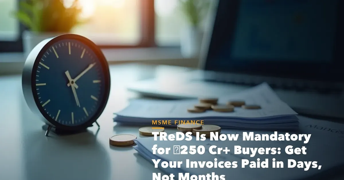 MSME registration benefits checklist with Udyam certificate for TReDS Now Mandatory for ₹250 Cr+ Buyers Get