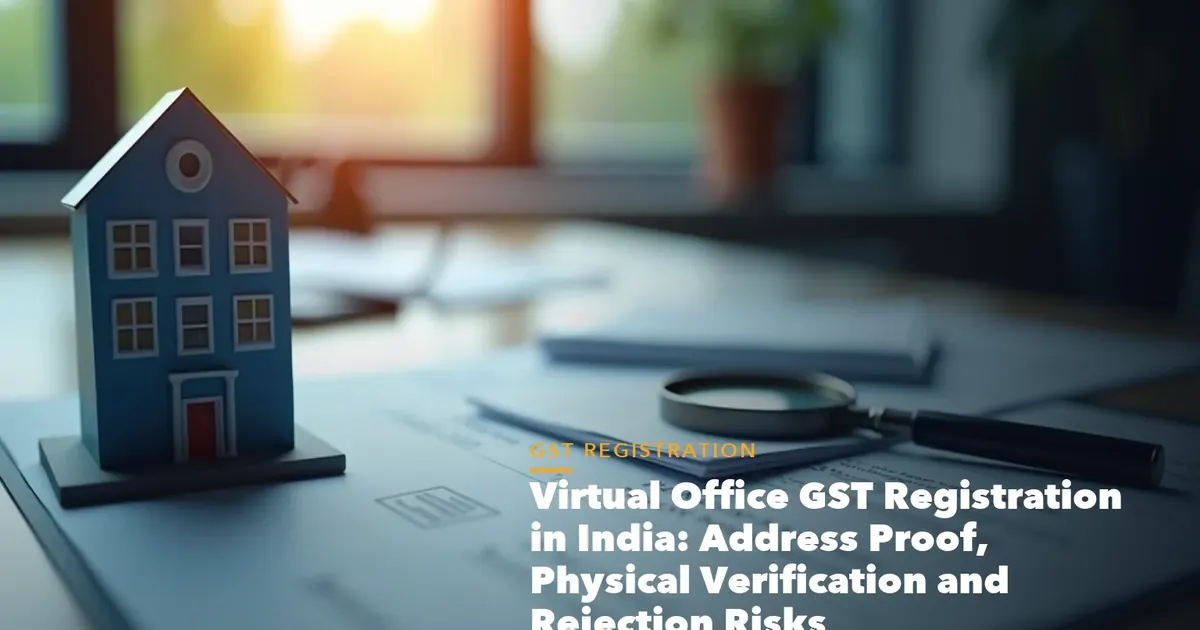GST registration process visual from PAN and Aadhaar to GSTIN approval for Virtual Office GST Registration India
