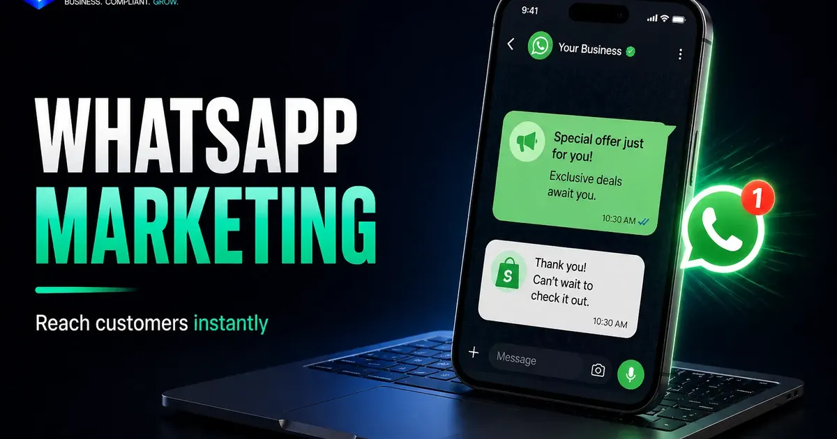 WhatsApp marketing in India visual with customer chat campaign offer and business messaging