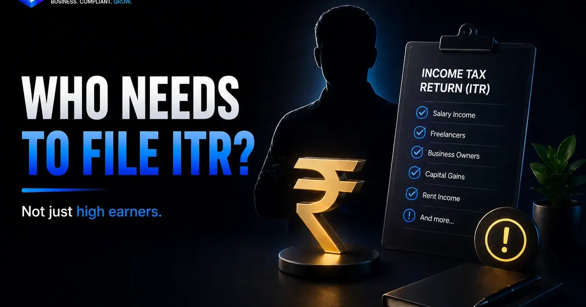 Who needs to file ITR in India visual showing income tax return triggers beyond salary income